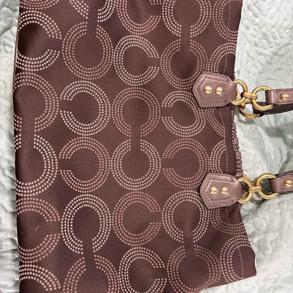 COACH Ashley H1282-F20056 Satchel/Tote Bronze Brown & Matching Wallet SEE PICS - Picture 6 of 16